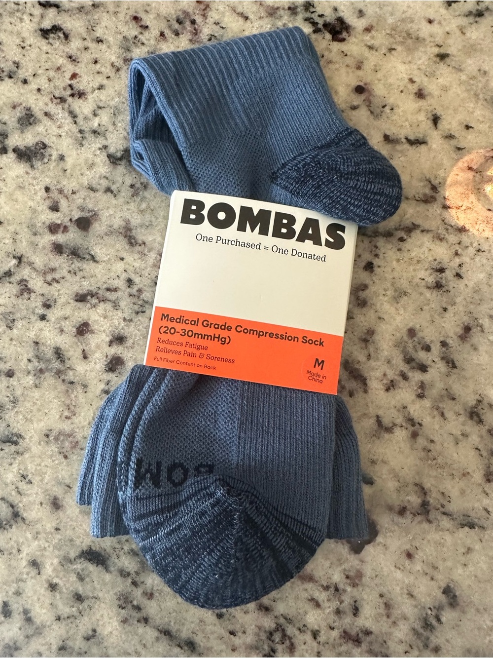 Bombas Women's Compression Socks in Steel Blue